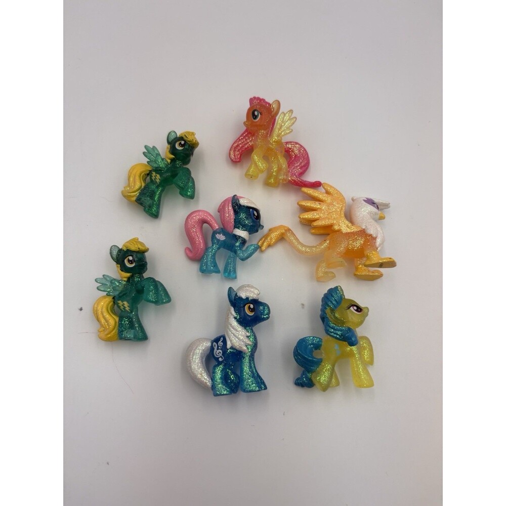 My Little Pony RARE 2013-2014 Glitter Figures Blind Bag LOT OF 7 FIGURES